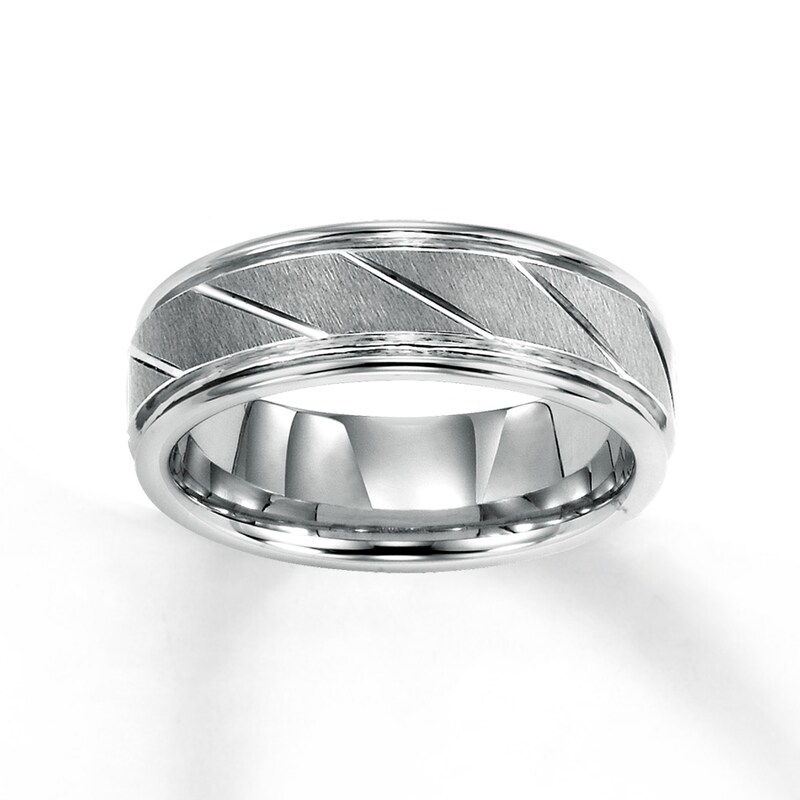 Women's Wedding Band White Tungsten Carbide 7mm