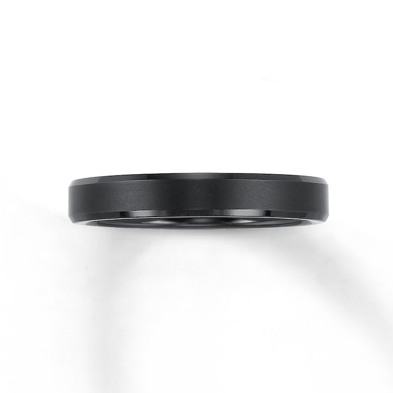 Main Image 1 of Women's Band Black Tungsten Carbide 4mm