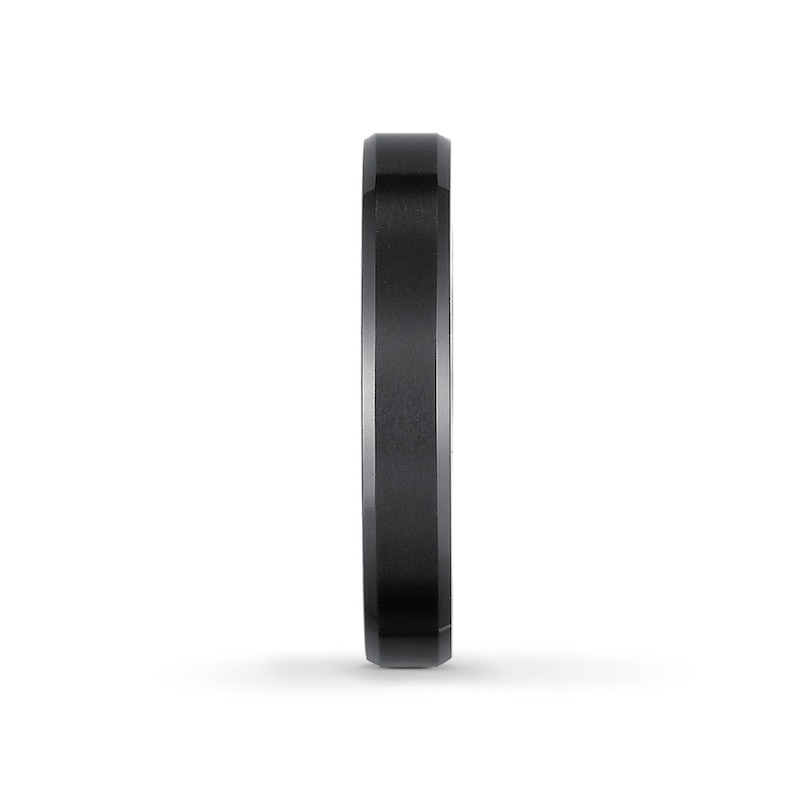 Main Image 2 of Women's Band Black Tungsten Carbide 4mm