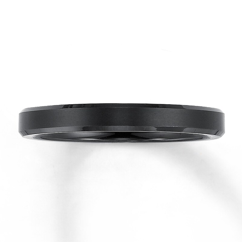 3mm Wedding Band Black Tungsten Carbide