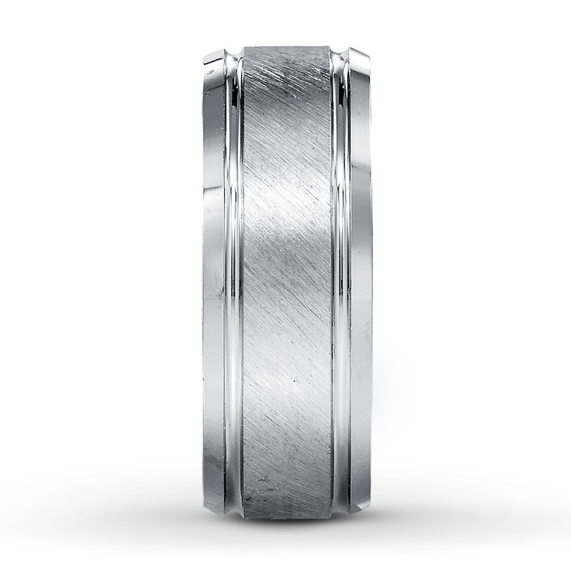 Main Image 3 of Wedding Band 10K White Gold 8mm
