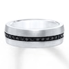 Thumbnail Image 0 of Sapphire Wedding Band White Tungsten Carbide 8mm