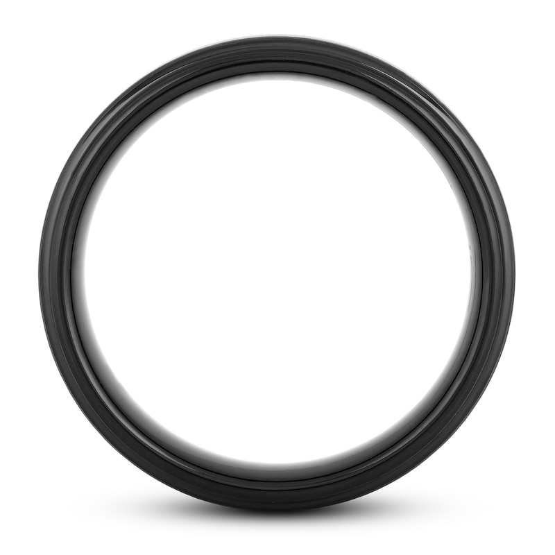 6mm Wedding Band Black Tungsten Carbide