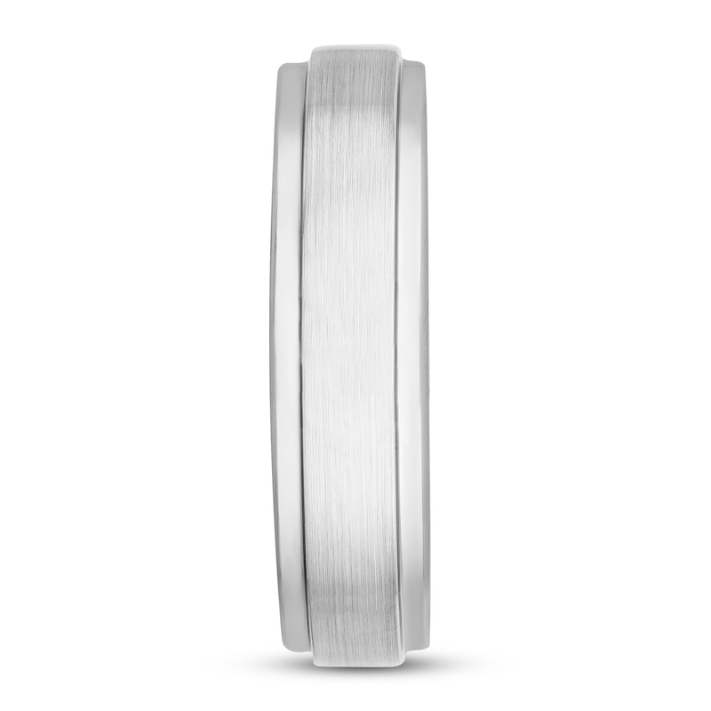 Main Image 2 of 6mm Wedding Band White Tungsten Carbide