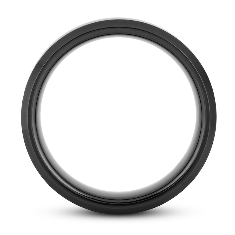 Main Image 3 of 8mm Wedding Band Tungsten Carbide Black PVD