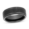 8mm Wedding Band Black Tungsten Carbide