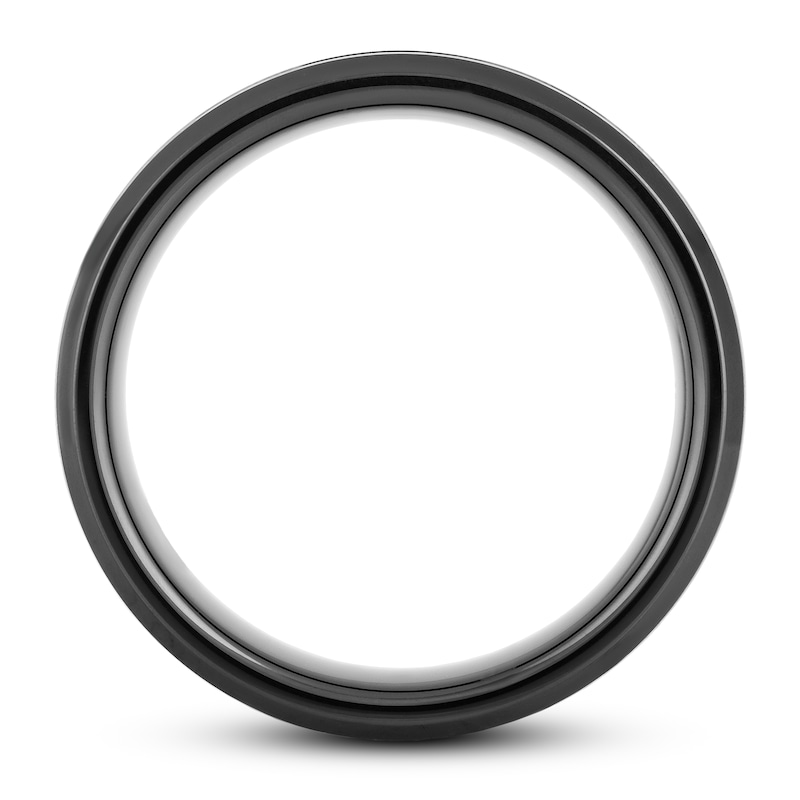 Main Image 3 of 8mm Wedding Band Black Tungsten Carbide
