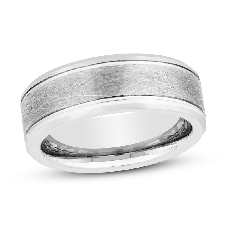 Main Image 1 of White Tungsten Carbide Wedding Band