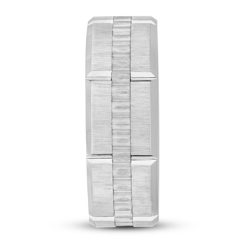 Main Image 3 of White Tungsten Carbide Wedding Band