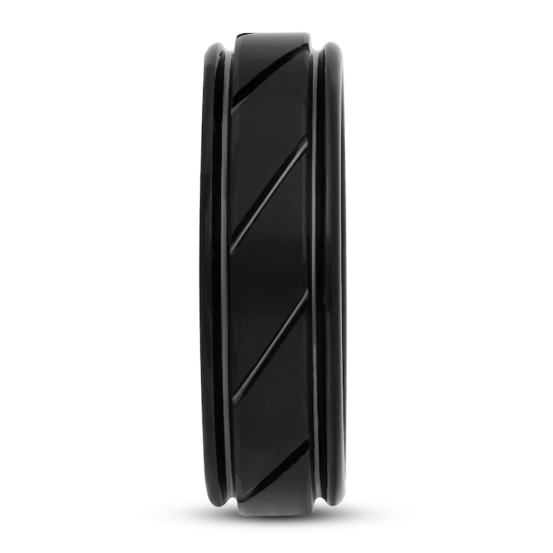 Main Image 3 of Black Tungsten Carbide Wedding Band