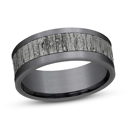 Wedding Band Tantalum/14K White Gold