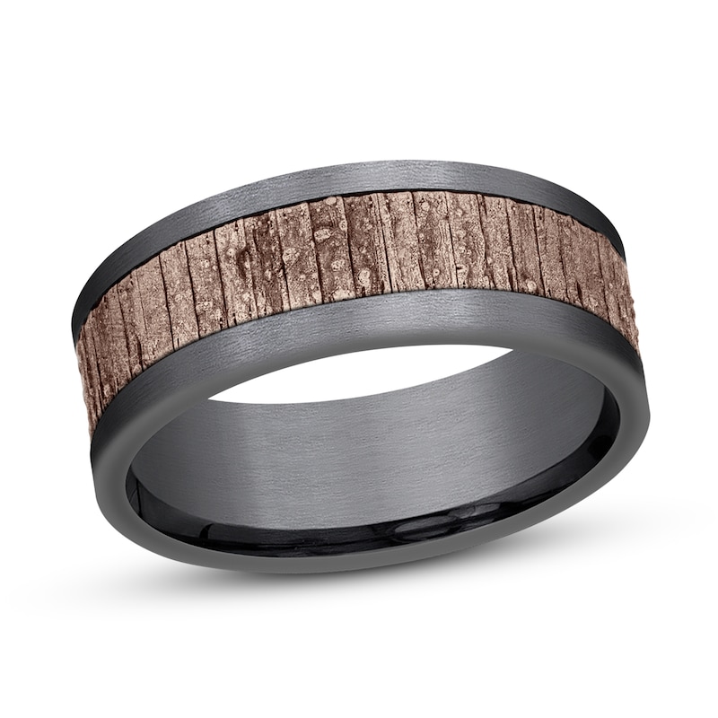 Main Image 1 of Wedding Band Tantalum/14K Rose Gold