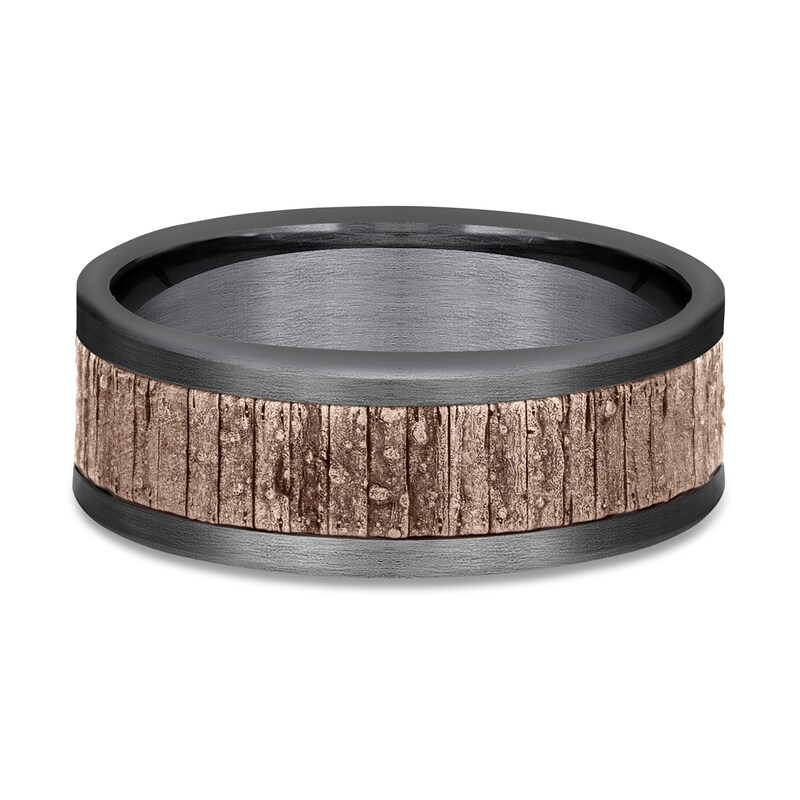 Main Image 3 of Wedding Band Tantalum/14K Rose Gold