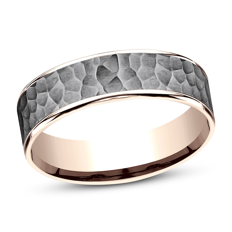 Wedding Band Tantalum/14K Rose Gold