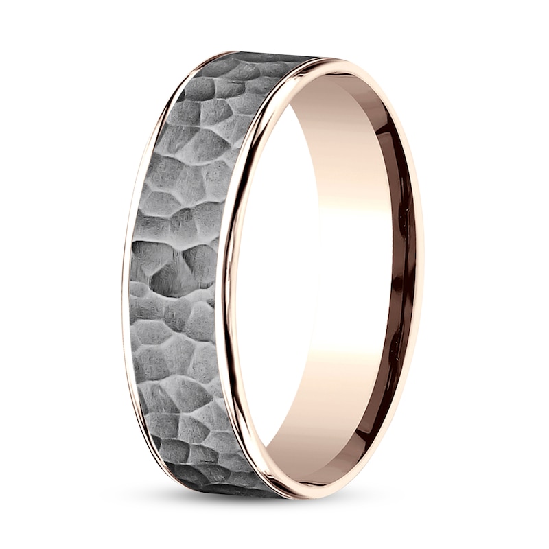 Wedding Band Tantalum/14K Rose Gold