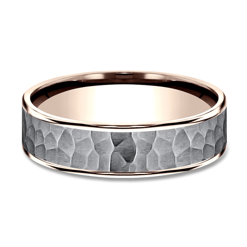 Main Image 3 of Wedding Band Tantalum/14K Rose Gold
