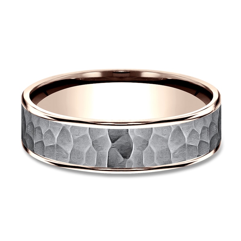 Wedding Band Tantalum/14K Rose Gold