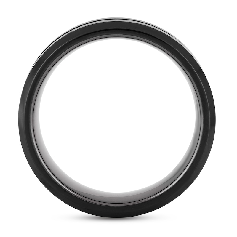 Main Image 2 of Men's Wedding Band Black Tungsten
