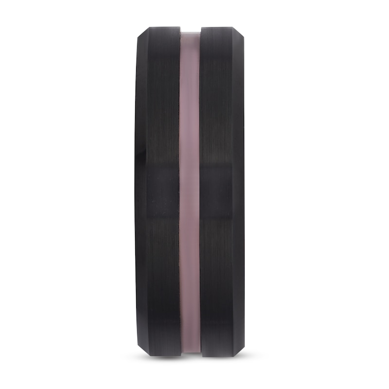 Main Image 3 of Men's Wedding Band Black Tungsten