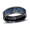 Thumbnail Image 1 of Wedding Band Blue Carbon Fiber Stainless Steel 8mm