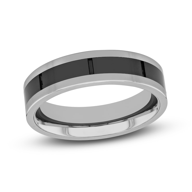 Main Image 1 of Wedding Band Black Tungsten 6mm