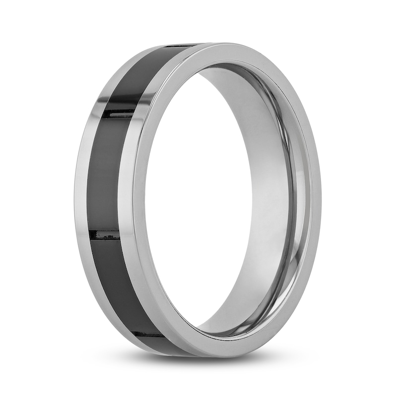 Main Image 2 of Wedding Band Black Tungsten 6mm