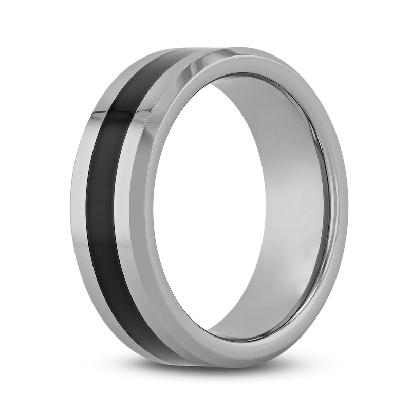 Main Image 2 of Wedding Band Black Tungsten 8.0mm