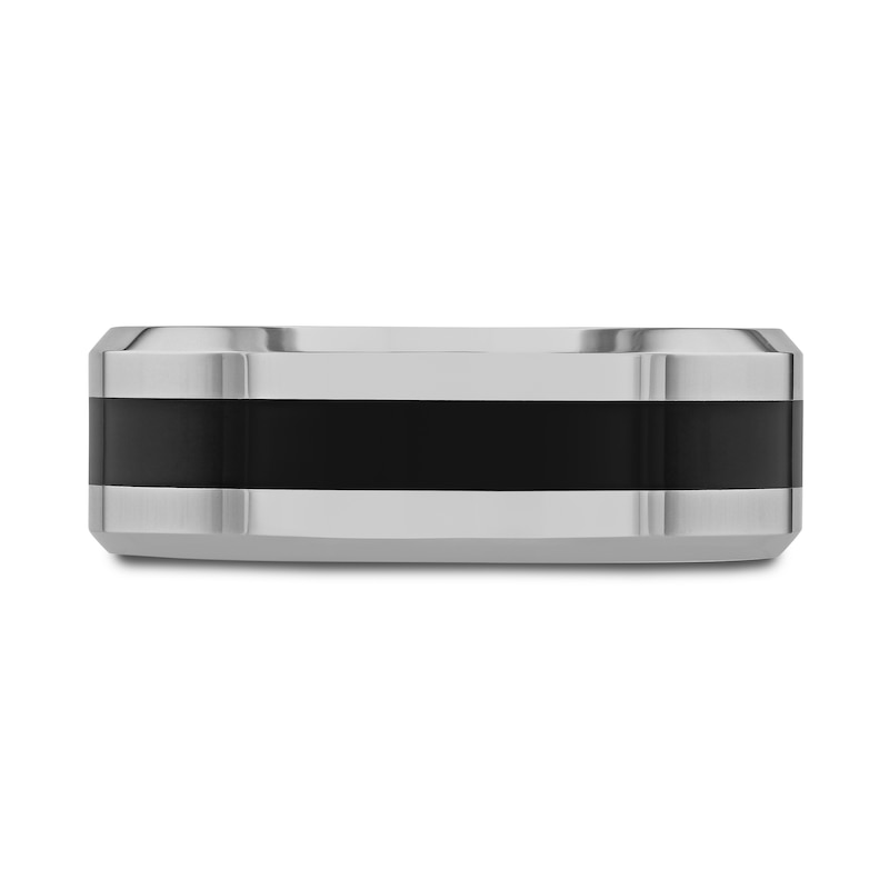 Main Image 3 of Wedding Band Black Tungsten 8.0mm
