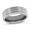 Thumbnail Image 1 of Grooved Wedding Band Titanium 9mm