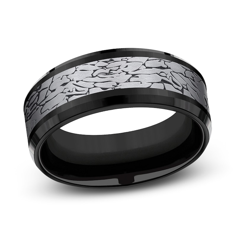Main Image 1 of Men's Wedding Band Black Tantalum/Titanium