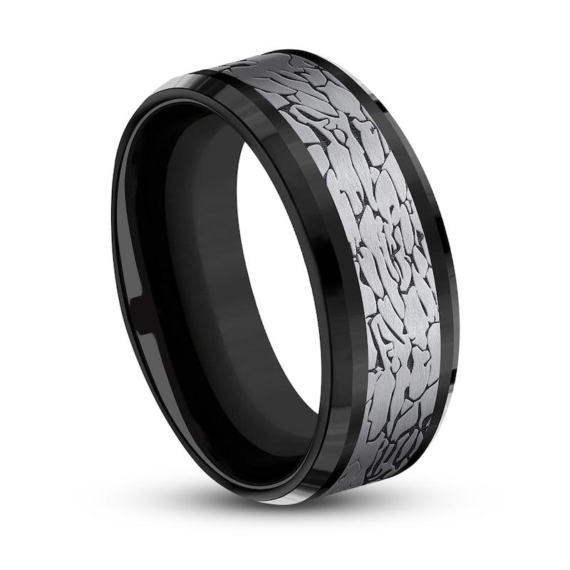 Main Image 3 of Men's Wedding Band Black Tantalum/Titanium