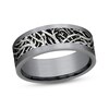 Branch Wedding Band 14K White Gold/Tantalum 8mm