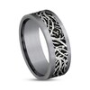 Branch Wedding Band 14K White Gold/Tantalum 8mm