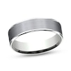 Thumbnail Image 1 of Satin Wedding Band 14K White Gold/Tantalum 6.5mm