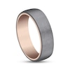 Thumbnail Image 2 of Textured Wedding Band 14K Rose Gold/Tantalum 6.5mm