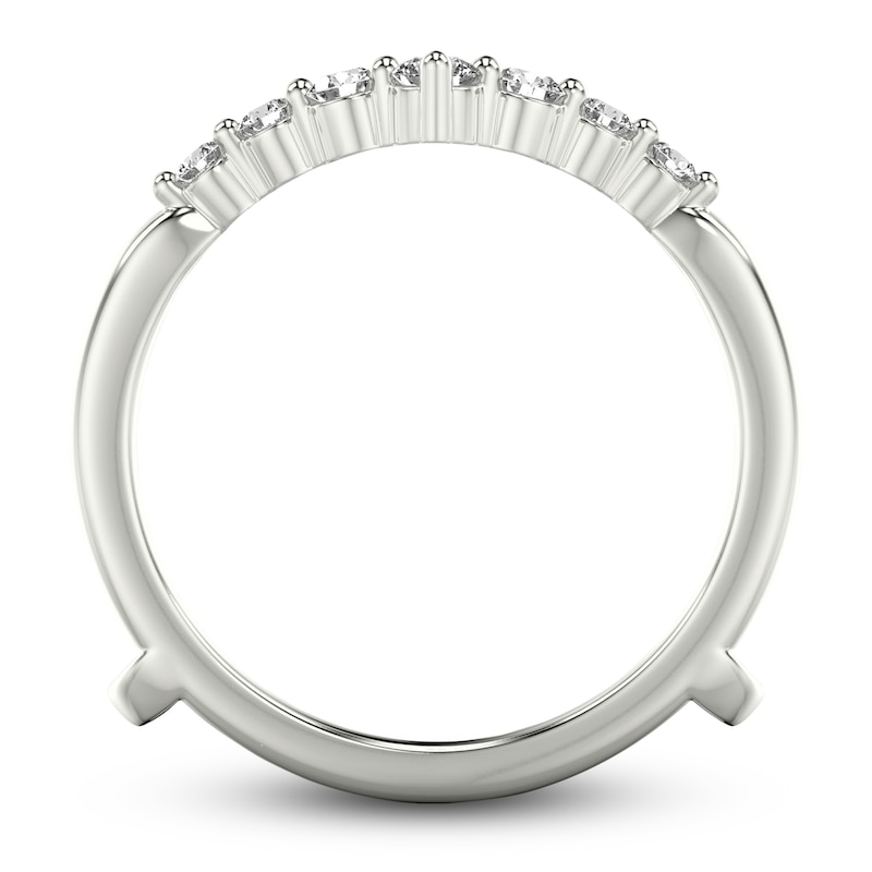 Main Image 3 of Diamond Chevron Enhancer Ring 1/2 ct tw Round 14K White Gold