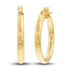 Thumbnail Image 1 of Diamond-Cut Polished Hoop Earrings 14K Yellow Gold 25mm