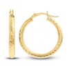 Thumbnail Image 2 of Diamond-Cut Polished Hoop Earrings 14K Yellow Gold 25mm