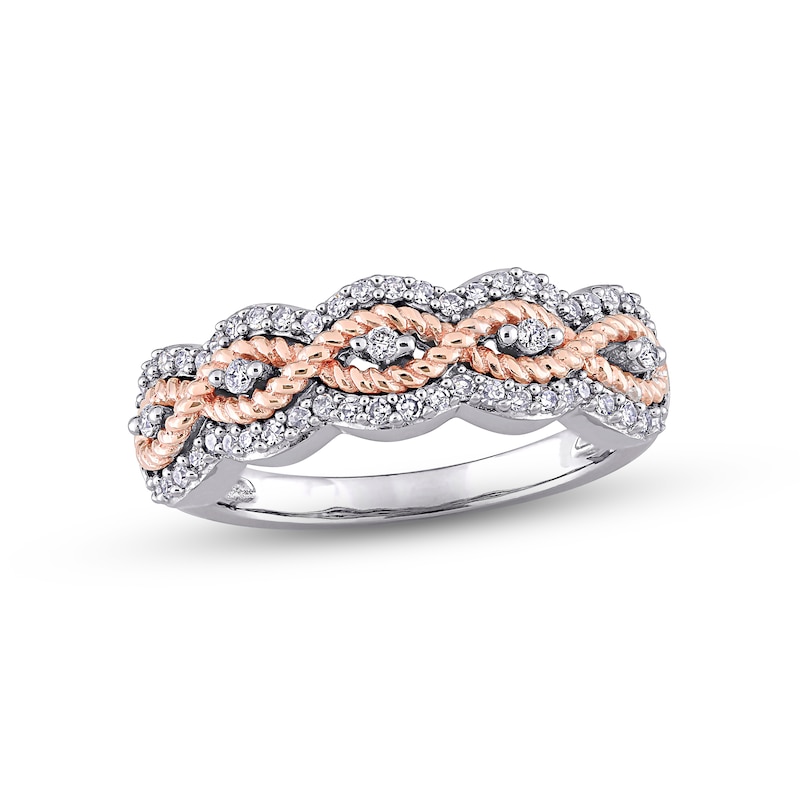 Diamond Ring 1/4 ct tw Round 10K Two-Tone Gold