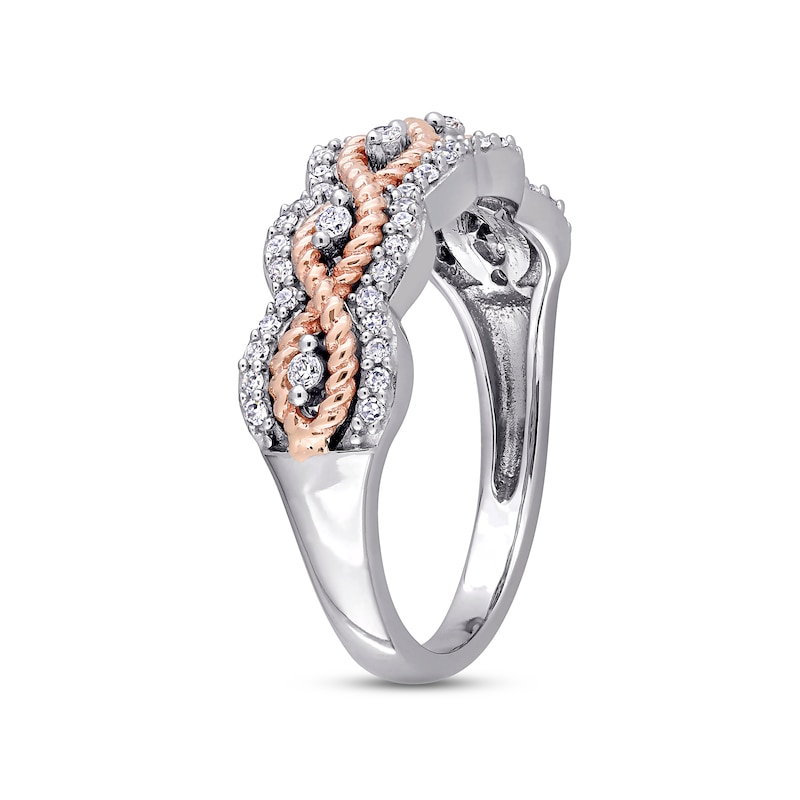 Main Image 2 of Diamond Ring 1/4 ct tw Round 10K Two-Tone Gold