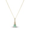 Thumbnail Image 1 of Natural Opal Necklace 1/10 ct tw Round 10K Yellow Gold