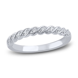 Diamond Wedding Band 1/10 ct tw Round 14K White Gold