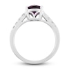 Thumbnail Image 1 of Natural Amethyst Engagement Ring 1/4 ct tw Diamonds 14K White Gold