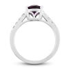 Thumbnail Image 2 of Natural Amethyst Engagement Ring 1/4 ct tw Diamonds 14K White Gold