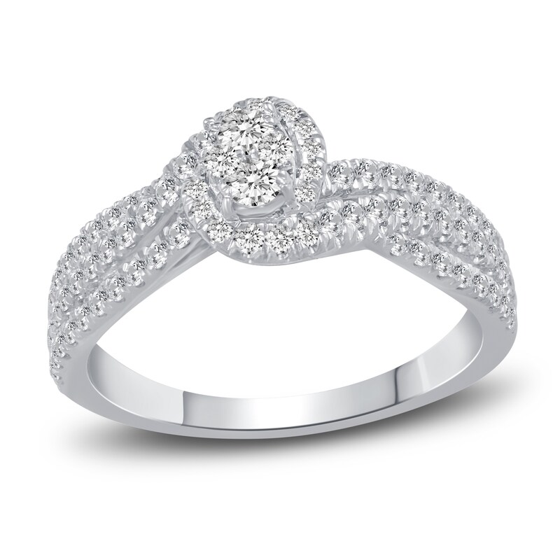 Main Image 1 of Diamond Engagement Ring 3/4 ct tw Round 14K White Gold