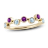 Thumbnail Image 1 of Juliette Maison Natural Amethyst & Natural Aquamarine Ring 10K Yellow Gold