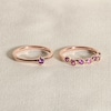 Thumbnail Image 4 of Juliette Maison Natural Ruby & Natural Aquamarine Ring 10K Rose Gold