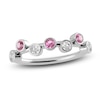 Thumbnail Image 1 of Juliette Maison Natural White Sapphire & Natural Pink Tourmaline Ring 10K White Gold