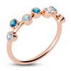 Thumbnail Image 2 of Juliette Maison Natural Blue Zircon & Natural Aquamarine Ring 10K Rose Gold