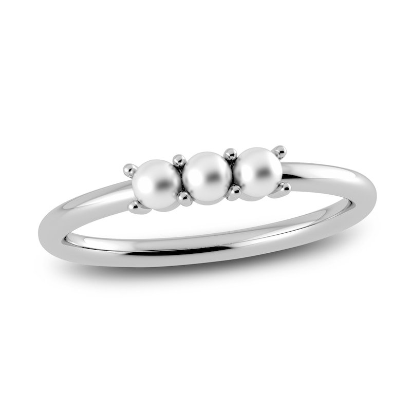 Main Image 1 of Juliette Maison Freshwater Cultured Pearl Trio Ring 10K White Gold